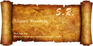 Sipos Rovéna névjegykártya